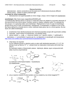 CH4 Stereochemistry