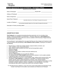 Student Agreement Assumption of Risk