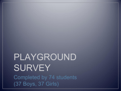 playground survey - TDSB School Websites
