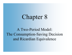 A Two-Period Model: The Consumption