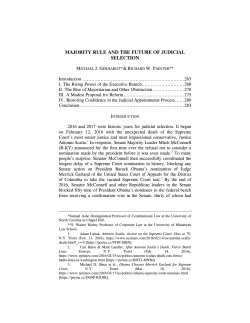 Majority Rule and the Future of Judicial Selection