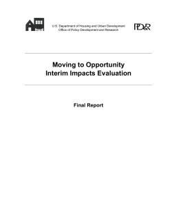 Moving to Opportunity Interim Impacts Evaluation