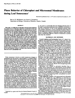 Phase Behavior of Chloroplast and Microsomal