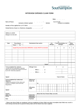 Form - Interview expenses claim
