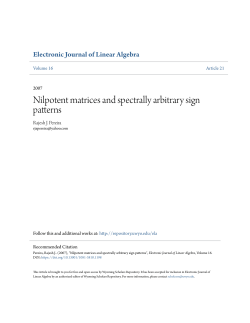 Nilpotent matrices and spectrally arbitrary sign patterns