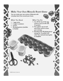 Make Your Own Mancala Board Game