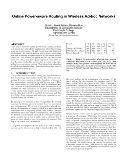 Online Power-aware Routing in Wireless Ad