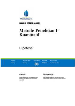 Operational Definitions of Variables