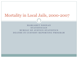Mortality in Local Jails, 2000-2007