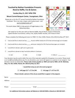 Touched by Nathan Foundation Presents Reverse Raffle, Fun