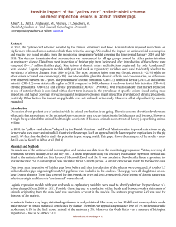 Possible impact of the &ldquo;yellow card&rdquo; antimicrobial scheme on meat