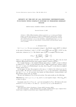 DENSITY OF THE SET OF ALL INFINITELY DIFFERENTIABLE