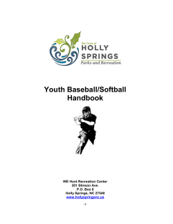 Youth Baseball/Softball Handbook