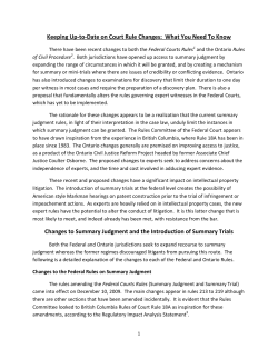 Keeping Up-to-Date on Court Rule Changes