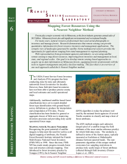 Mapping Forest Resources Using the k
