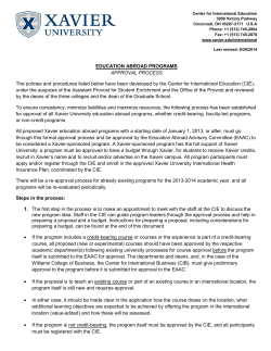 Faculty-Led study abroad program proposal form