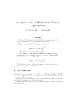 Upper bounds on the number of Steiner triple systems and 1