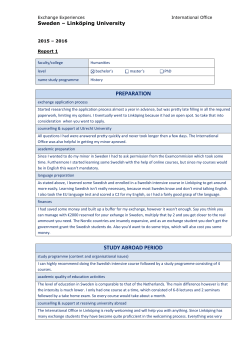 PREPARATION STUDY ABROAD PERIOD