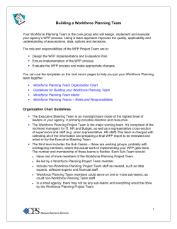 Building a Workforce Planning Team