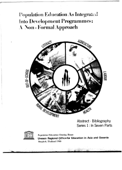 Population education as integrated into development