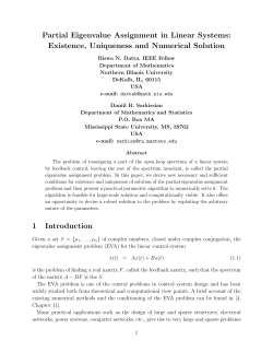Partial Eigenvalue Assignment in Linear Systems: Existence