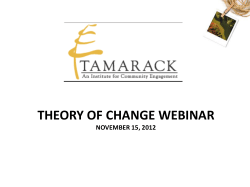 THEORY OF CHANGE WEBINAR
