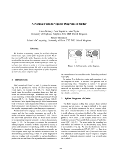 A Normal Form for Spider Diagrams of Order