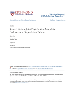 Stress-Lifetime Joint Distribution Model for Performance