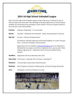 2015-16 High School Volleyball League