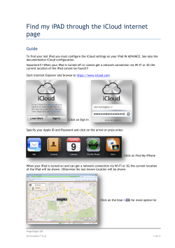 Find my iPAD through the iCloud internet page