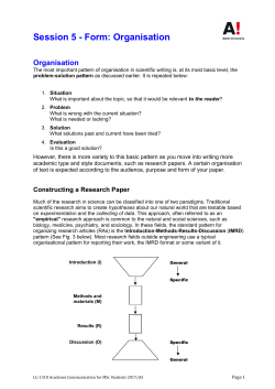 S5 handout Form: Organisation File