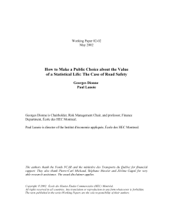 How to Make a Public Choice about the Value of a Statistical Life