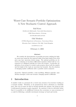 Worst-Case Scenario Portfolio Optimization: A New - DORAS