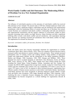 3 - Haar - Work-Family Conflict and Job Outcomes