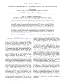 Metal-insulator phase transition in a VO2 thin film observed with