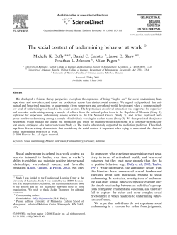 The social context of undermining behavior at work