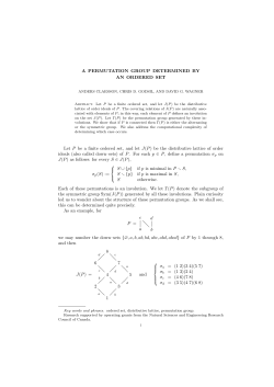 A PERMUTATION GROUP DETERMINED BY AN ORDERED SET