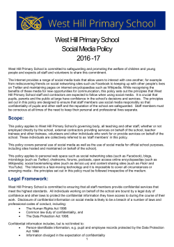 Model social media policy for schools