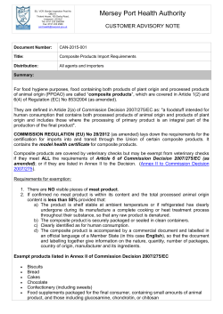 Document Number - Mersey Port Health Authority