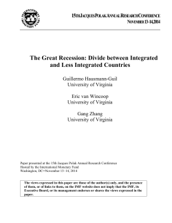 The Great Recession: Divide between Integrated and Less