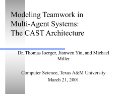 Modeling Teamwork in Multi-Agent Systems
