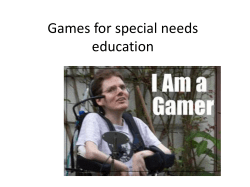 Games for special needs education