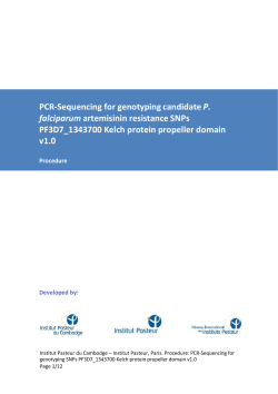 7. Appendix A. 3D7 sequences of PF3D7_1343700 Kelch protein