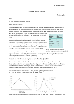 To find out the optimal pH for amylase