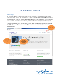 eGov Utility Billing Help
