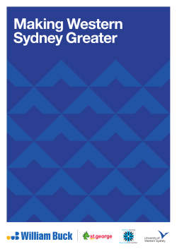Making Western Sydney Greater