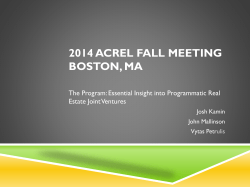 Essential Insight Into Programmatic Real Estate Joint Ventures