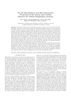On the Boundedness and Skew-Symmetric Properties of the Inertia