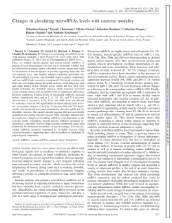 Changes in circulating microRNAs levels with exercise modality
