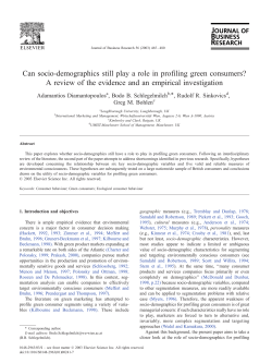 Can socio-demographics still play a role in profiling green